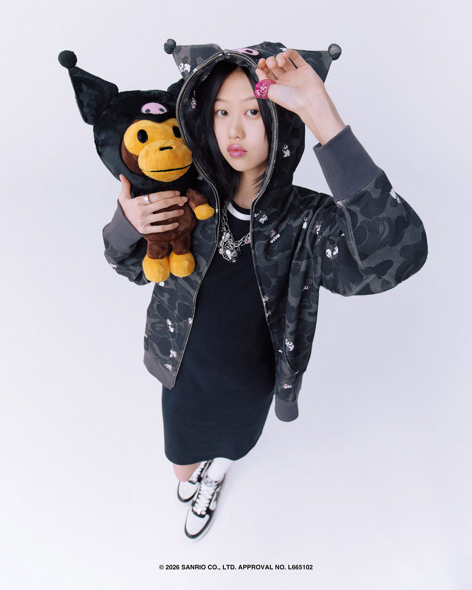 A BATHING APE® Collaborates with Sanrio Featuring Kuromi and Hello